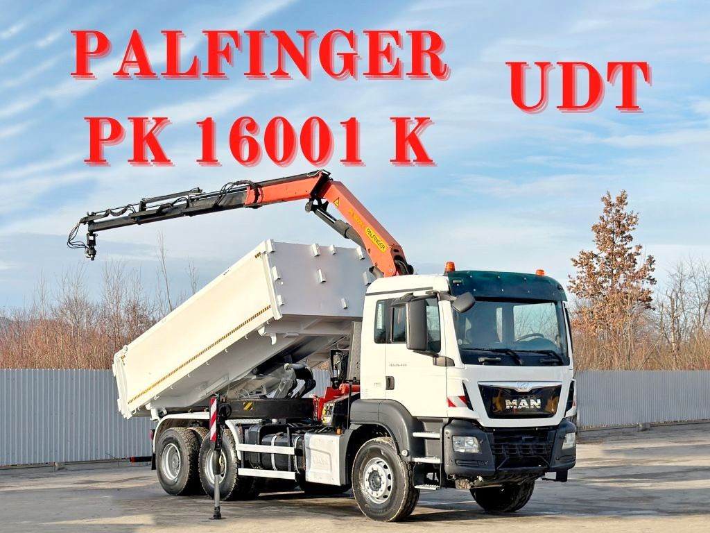 MAN TGS 26.400 * PALFINGER PK 16001 K + FUNK * 6x4 - Kravas automašīna pašizgāzējs, Kravas auto ar manipulatoru: foto 1 MAN TGS 26.400 * PALFINGER PK 16001 K + FUNK * 6x4 - Kravas automašīna pašizgāzējs, Kravas auto ar manipulatoru: foto 1