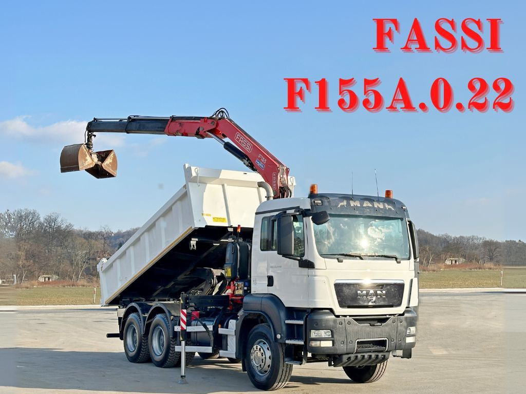 MAN TGS 33.440 * FASSI F155A.0.22/ FUNK *6x4 - Kravas auto ar manipulatoru, Kravas automašīna pašizgāzējs: foto 1 MAN TGS 33.440 * FASSI F155A.0.22/ FUNK *6x4 - Kravas auto ar manipulatoru, Kravas automašīna pašizgāzējs: foto 1