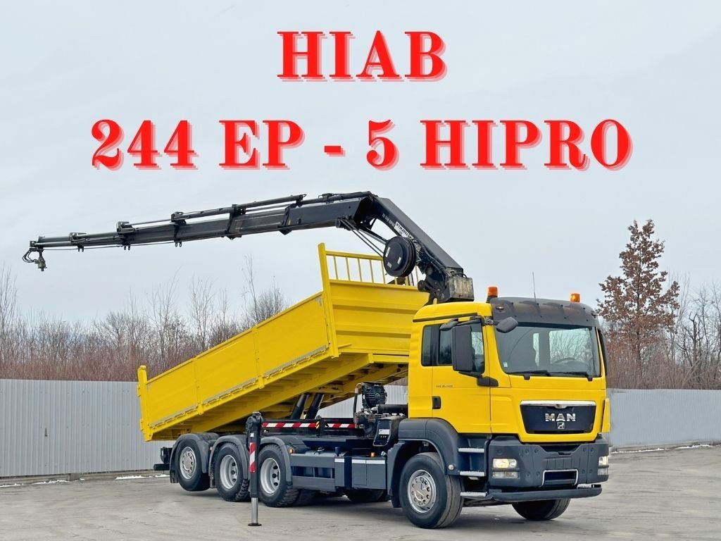 MAN TGS 35.400 * HIAB 244 EP - 5 HIPRO + FUNK * 8x4 - Kravas automašīna pašizgāzējs, Kravas auto ar manipulatoru: foto 1 MAN TGS 35.400 * HIAB 244 EP - 5 HIPRO + FUNK * 8x4 - Kravas automašīna pašizgāzējs, Kravas auto ar manipulatoru: foto 1