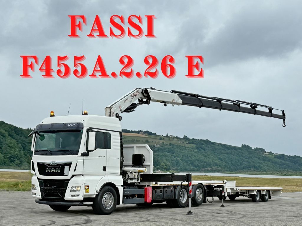 MAN TGX 26.440 * FASSI F455A.2.26E + FUNK + Anhänger - Kravas auto ar manipulatoru: foto 1 MAN TGX 26.440 * FASSI F455A.2.26E + FUNK + Anhänger - Kravas auto ar manipulatoru: foto 1