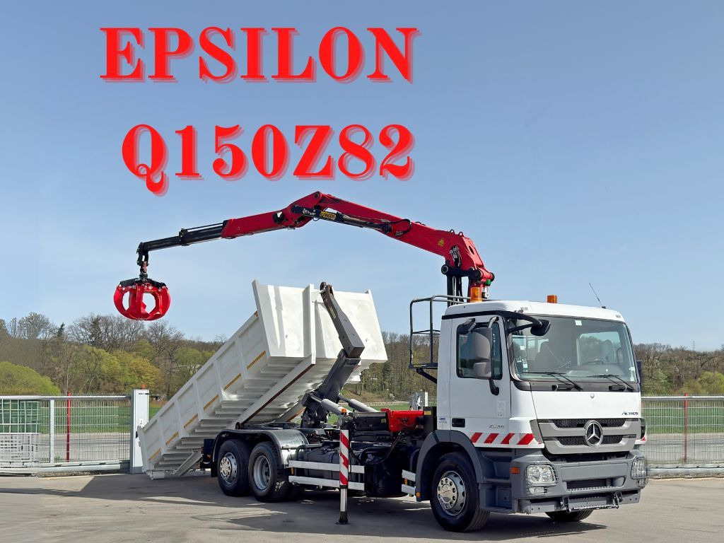 Mercedes-Benz ACTROS 2536 * Abrollkipper + EPSILON Q150Z82 - Pacēlājs ar āķi: foto 1 Mercedes-Benz ACTROS 2536 * Abrollkipper + EPSILON Q150Z82 - Pacēlājs ar āķi: foto 1