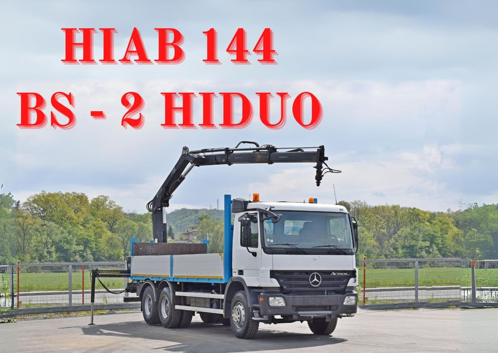 Mercedes-Benz ACTROS 2632 * HIAB 144BS-2HIDUO+FUNK / 6x4 - Kravas auto ar manipulatoru: foto 1 Mercedes-Benz ACTROS 2632 * HIAB 144BS-2HIDUO+FUNK / 6x4 - Kravas auto ar manipulatoru: foto 1