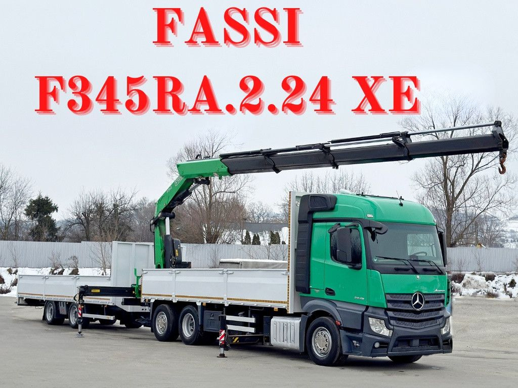 Mercedes-Benz ACTROS 2645 * FASSI F345.24 XE + FUNK + Anhänger - Kravas auto ar manipulatoru: foto 1 Mercedes-Benz ACTROS 2645 * FASSI F345.24 XE + FUNK + Anhänger - Kravas auto ar manipulatoru: foto 1