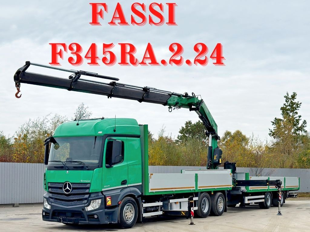 Mercedes-Benz ACTROS 2645* FASSI F345 RA 2.4/FUNK+Anhänger - Kravas auto ar manipulatoru: foto 1 Mercedes-Benz ACTROS 2645* FASSI F345 RA 2.4/FUNK+Anhänger - Kravas auto ar manipulatoru: foto 1