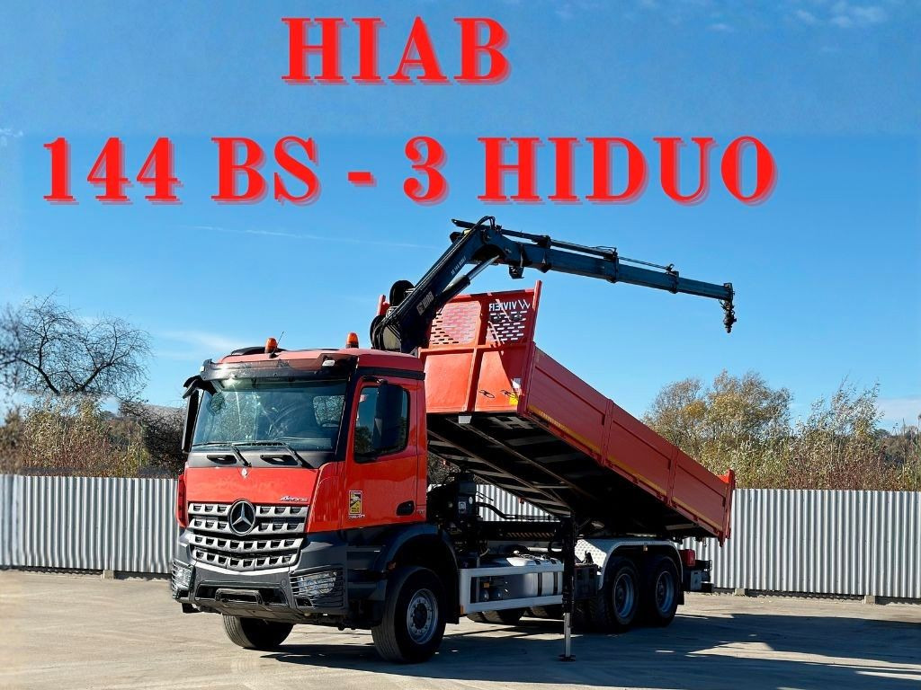 Mercedes-Benz AROCS 2640 *HIAB 144 BS - 3/FUNK  + * 6x4 - Kravas auto ar manipulatoru: foto 1 Mercedes-Benz AROCS 2640 *HIAB 144 BS - 3/FUNK  + * 6x4 - Kravas auto ar manipulatoru: foto 1