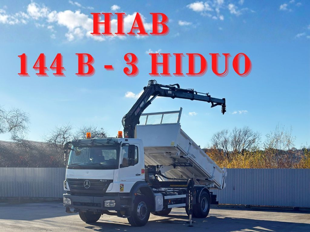 Mercedes-Benz AXOR 1833 * HIAB 144 B - 3 HIDUO + FUNK * TOP - Kravas auto ar manipulatoru: foto 1 Mercedes-Benz AXOR 1833 * HIAB 144 B - 3 HIDUO + FUNK * TOP - Kravas auto ar manipulatoru: foto 1