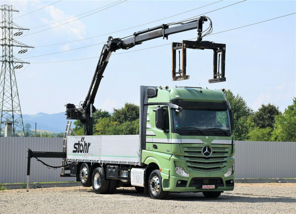 Mercedes-Benz Actros 2545 Pritsche 6,60m + ATLAS 125.2 - Kravas auto ar manipulatoru, Bortu kravas automašīna/ Platforma: foto 2 Mercedes-Benz Actros 2545 Pritsche 6,60m + ATLAS 125.2 - Kravas auto ar manipulatoru, Bortu kravas automašīna/ Platforma: foto 2