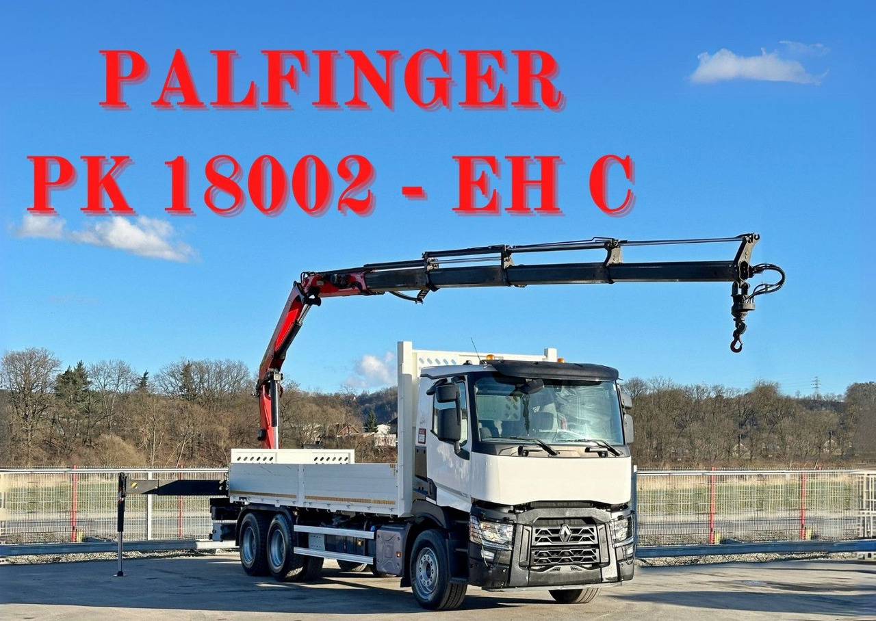 Renault C 380 *PRITSCHE 6,80m * PK 18002-EH C + FUNK*6x4 - Kravas auto ar manipulatoru: foto 1 Renault C 380 *PRITSCHE 6,80m * PK 18002-EH C + FUNK*6x4 - Kravas auto ar manipulatoru: foto 1