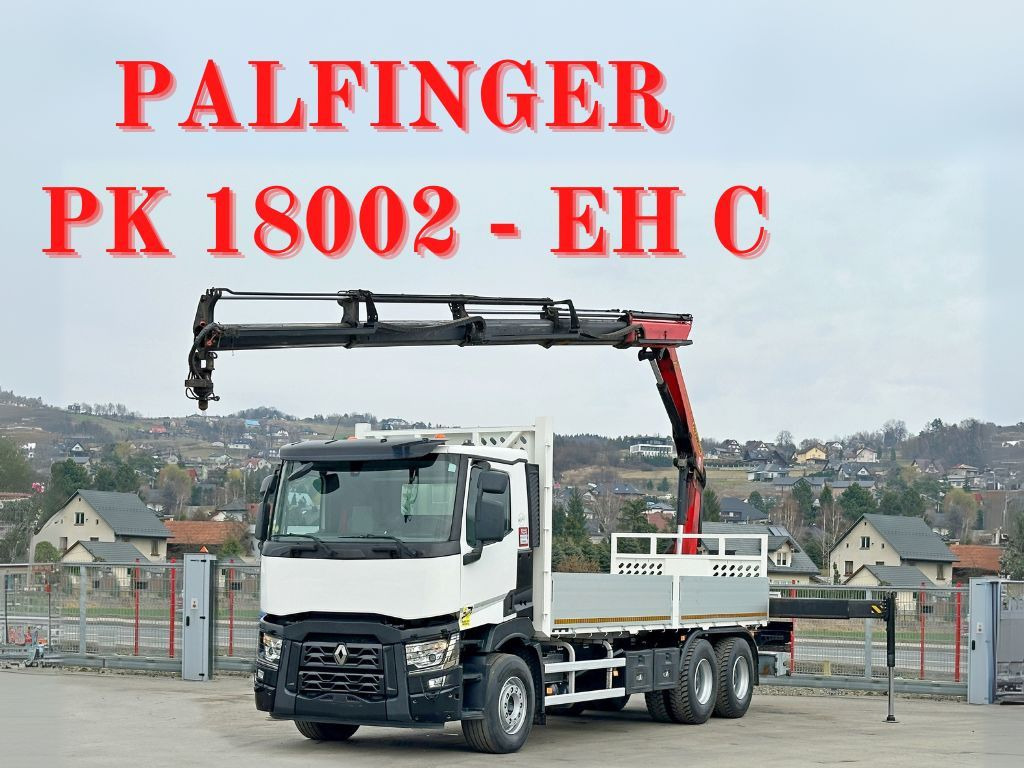 Renault C 380 *PRITSCHE 6,80m * PK 18002-EH C + FUNK*6x4 - Kravas auto ar manipulatoru: foto 1 Renault C 380 *PRITSCHE 6,80m * PK 18002-EH C + FUNK*6x4 - Kravas auto ar manipulatoru: foto 1