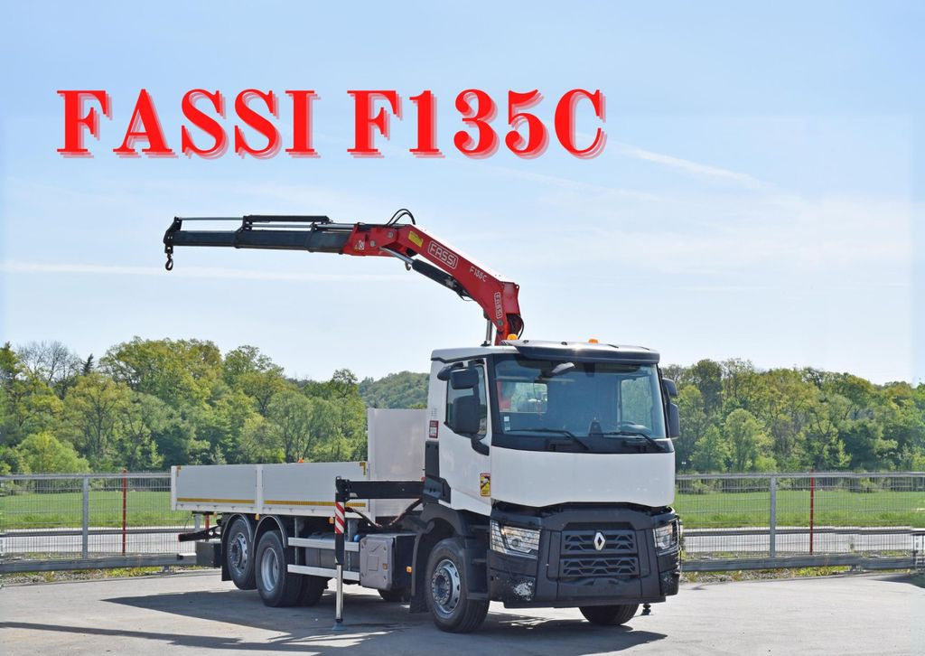 Renault C 380 * PRITSCHE 7,05 m* FASSI F 135C + FUNK - Kravas auto ar manipulatoru: foto 1 Renault C 380 * PRITSCHE 7,05 m* FASSI F 135C + FUNK - Kravas auto ar manipulatoru: foto 1