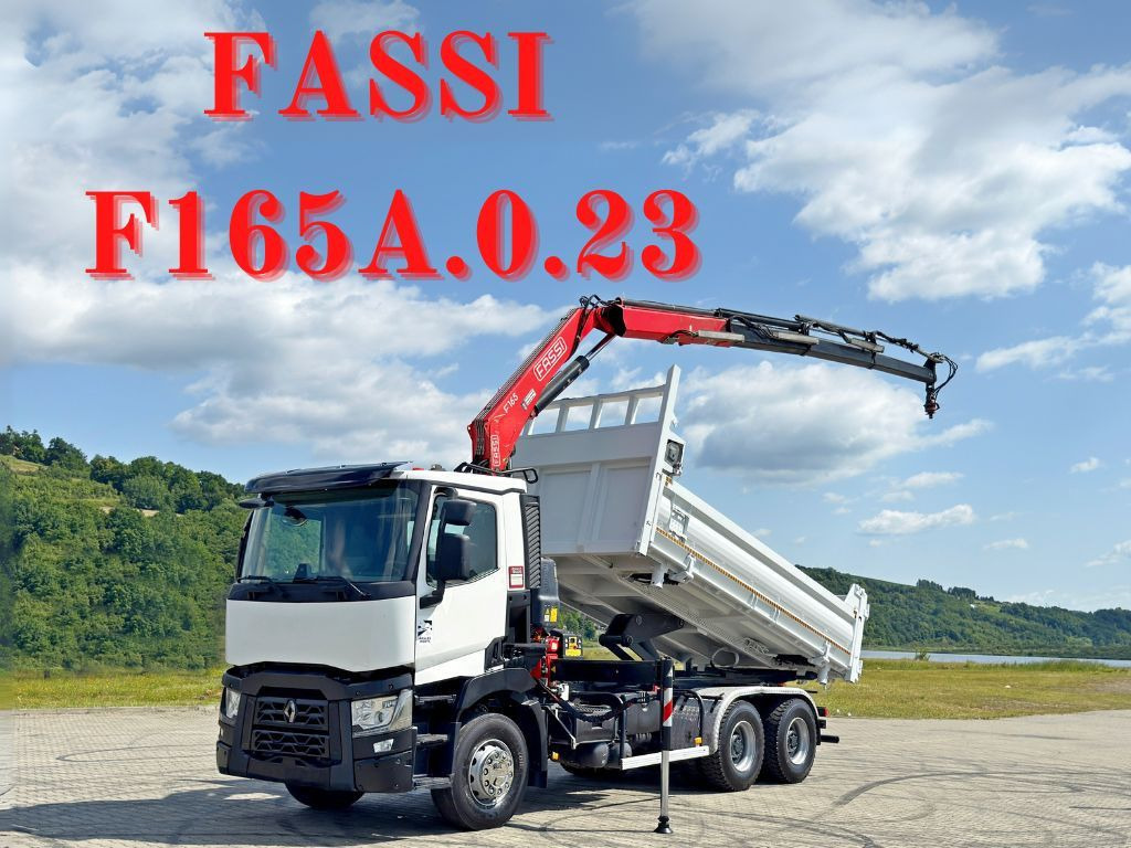 Renault C 430 * FASSI F165A.0.23 + FUNK * 6x4 - Kravas automašīna pašizgāzējs, Kravas auto ar manipulatoru: foto 1 Renault C 430 * FASSI F165A.0.23 + FUNK * 6x4 - Kravas automašīna pašizgāzējs, Kravas auto ar manipulatoru: foto 1