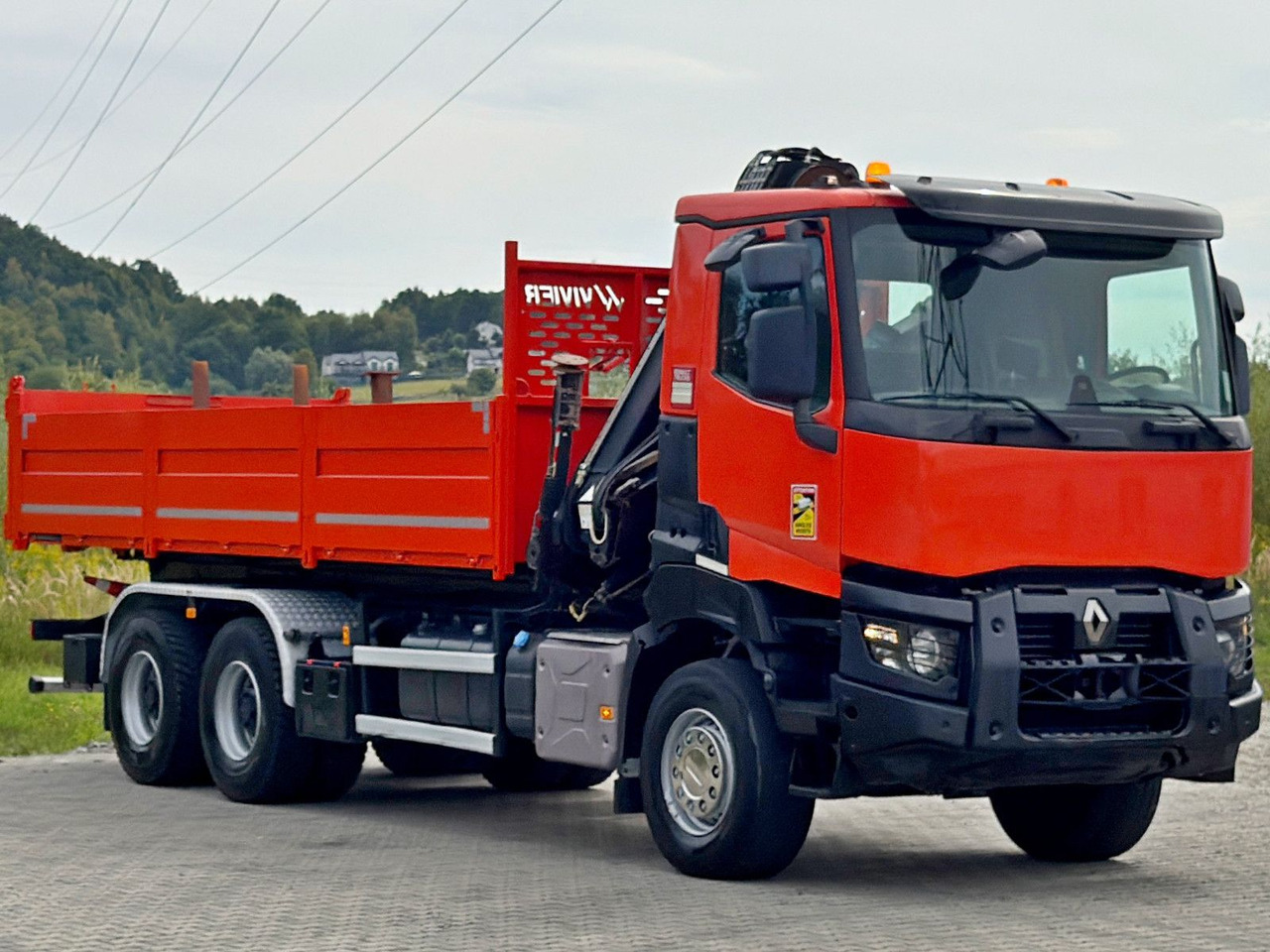 Renault K 380 * HIAB 144 BS - 3 HIDUO + FUNK * 6x4 * TOP - Kravas automašīna pašizgāzējs, Kravas auto ar manipulatoru: foto 3 Renault K 380 * HIAB 144 BS - 3 HIDUO + FUNK * 6x4 * TOP - Kravas automašīna pašizgāzējs, Kravas auto ar manipulatoru: foto 3