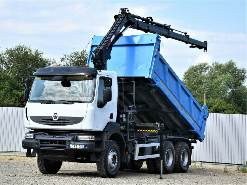 Renault KERAX 370 DXI* HIAB 122B-3 HIDUO/FUNK * 6x4 - Kravas automašīna pašizgāzējs, Kravas auto ar manipulatoru: foto 1 Renault KERAX 370 DXI* HIAB 122B-3 HIDUO/FUNK * 6x4 - Kravas automašīna pašizgāzējs, Kravas auto ar manipulatoru: foto 1
