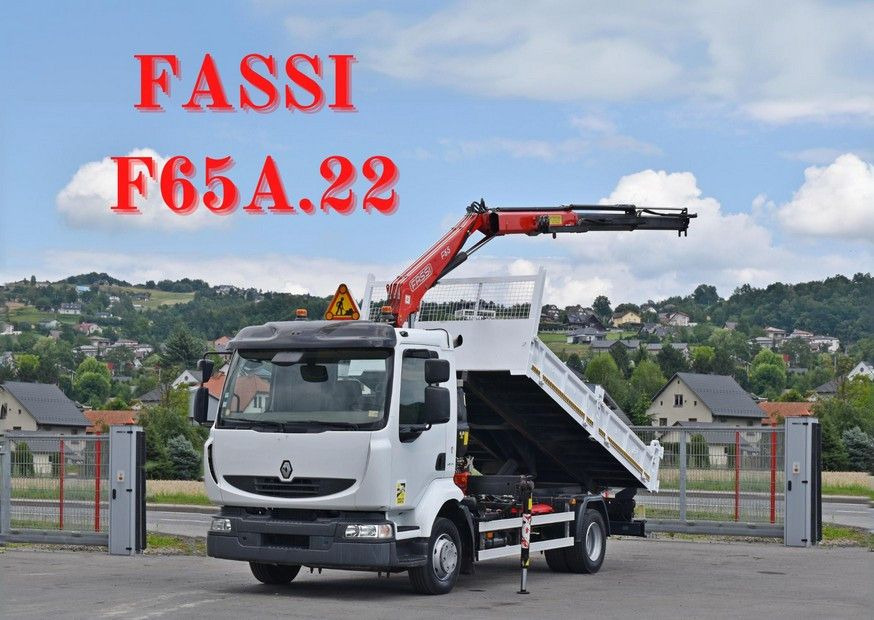 Renault MIDLUM 220 DXI *KIPPER 4,20m *FASSI F65A.22 - Kravas automašīna pašizgāzējs, Kravas auto ar manipulatoru: foto 1 Renault MIDLUM 220 DXI *KIPPER 4,20m *FASSI F65A.22 - Kravas automašīna pašizgāzējs, Kravas auto ar manipulatoru: foto 1