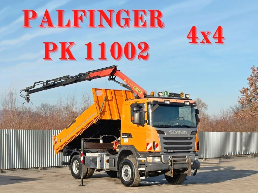 Scania G 360 * KIPPER 4,15m * PALFINGER PK 11002/ 4x4 - Kravas auto ar manipulatoru: foto 1 Scania G 360 * KIPPER 4,15m * PALFINGER PK 11002/ 4x4 - Kravas auto ar manipulatoru: foto 1