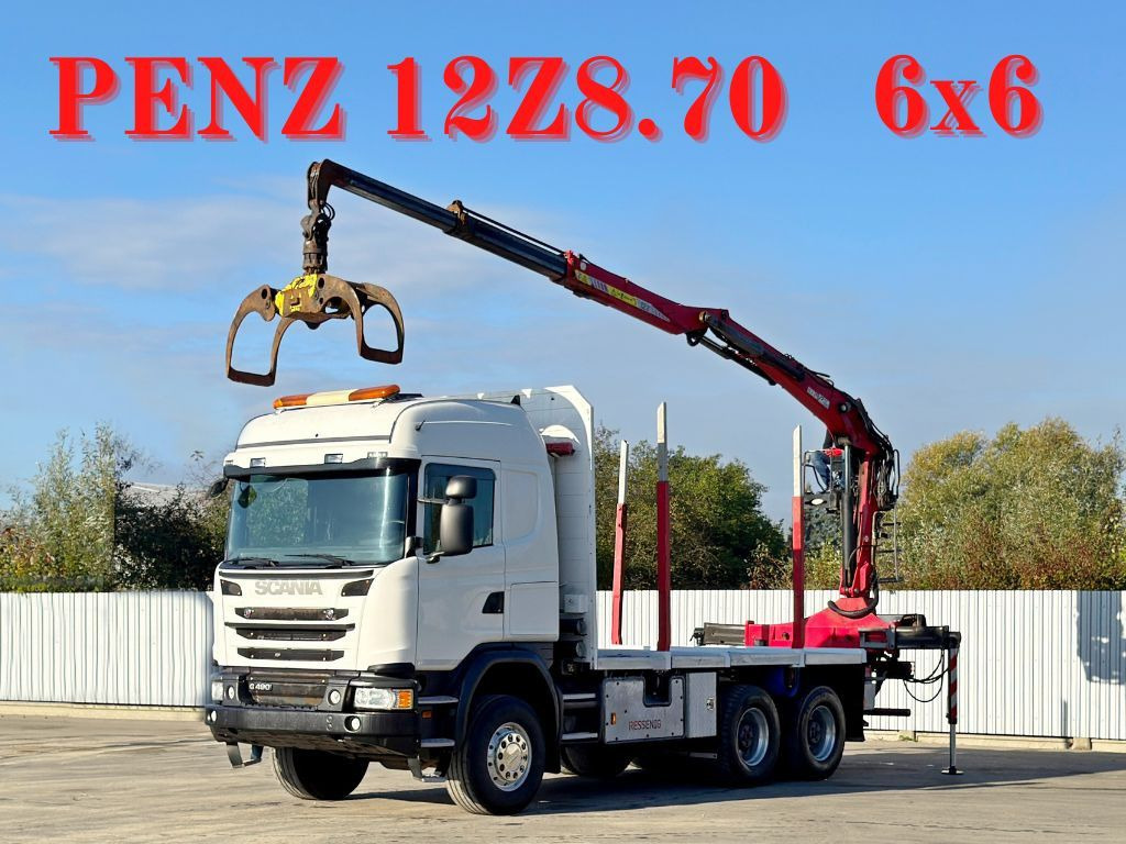 Scania G490* HOLZTRANSPORTER * PENZ 12Z8.70* 6x6 - Kravas auto ar manipulatoru: foto 1 Scania G490* HOLZTRANSPORTER * PENZ 12Z8.70* 6x6 - Kravas auto ar manipulatoru: foto 1
