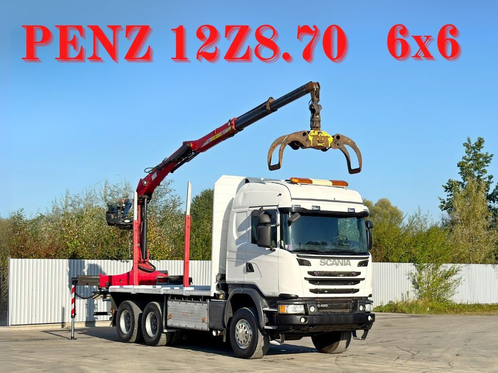 Scania G490* HOLZTRANSPORTER * PENZ 12Z8.70* 6x6 - Kokvedējs, Kravas auto ar manipulatoru: foto 1 Scania G490* HOLZTRANSPORTER * PENZ 12Z8.70* 6x6 - Kokvedējs, Kravas auto ar manipulatoru: foto 1