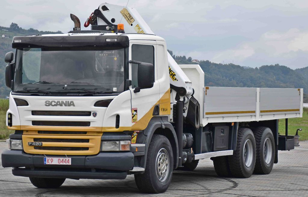 Scania P 420* PRITSCHE 6,40m * PK 29002+FUNK * 6x4 - Kravas auto ar manipulatoru, Bortu kravas automašīna/ Platforma: foto 3 Scania P 420* PRITSCHE 6,40m * PK 29002+FUNK * 6x4 - Kravas auto ar manipulatoru, Bortu kravas automašīna/ Platforma: foto 3