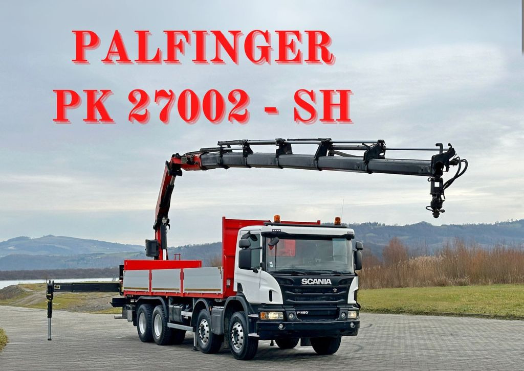 Scania P 450 * PK 27002 - SH + FUNK * 8x4 * TOPZUSTAND - Kravas auto ar manipulatoru, Bortu kravas automašīna/ Platforma: foto 1 Scania P 450 * PK 27002 - SH + FUNK * 8x4 * TOPZUSTAND - Kravas auto ar manipulatoru, Bortu kravas automašīna/ Platforma: foto 1