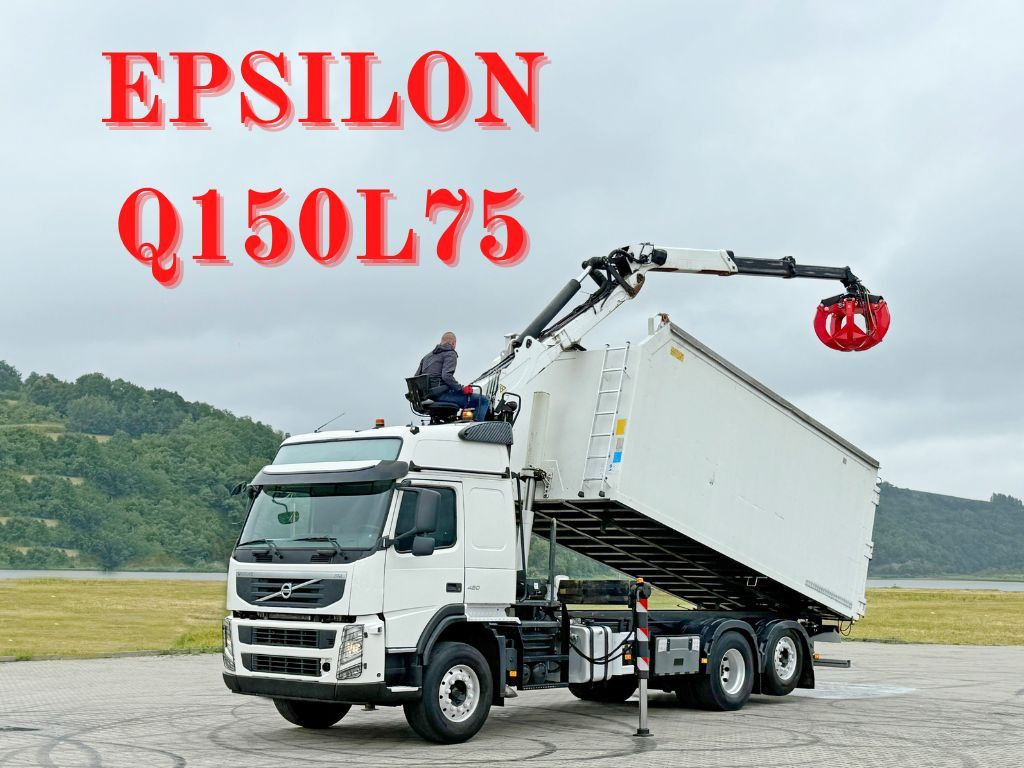 Volvo FM 420 Kipper 6,20 m * EPSILON Q150L75 *TOP - Kravas auto ar manipulatoru: foto 1 Volvo FM 420 Kipper 6,20 m * EPSILON Q150L75 *TOP - Kravas auto ar manipulatoru: foto 1
