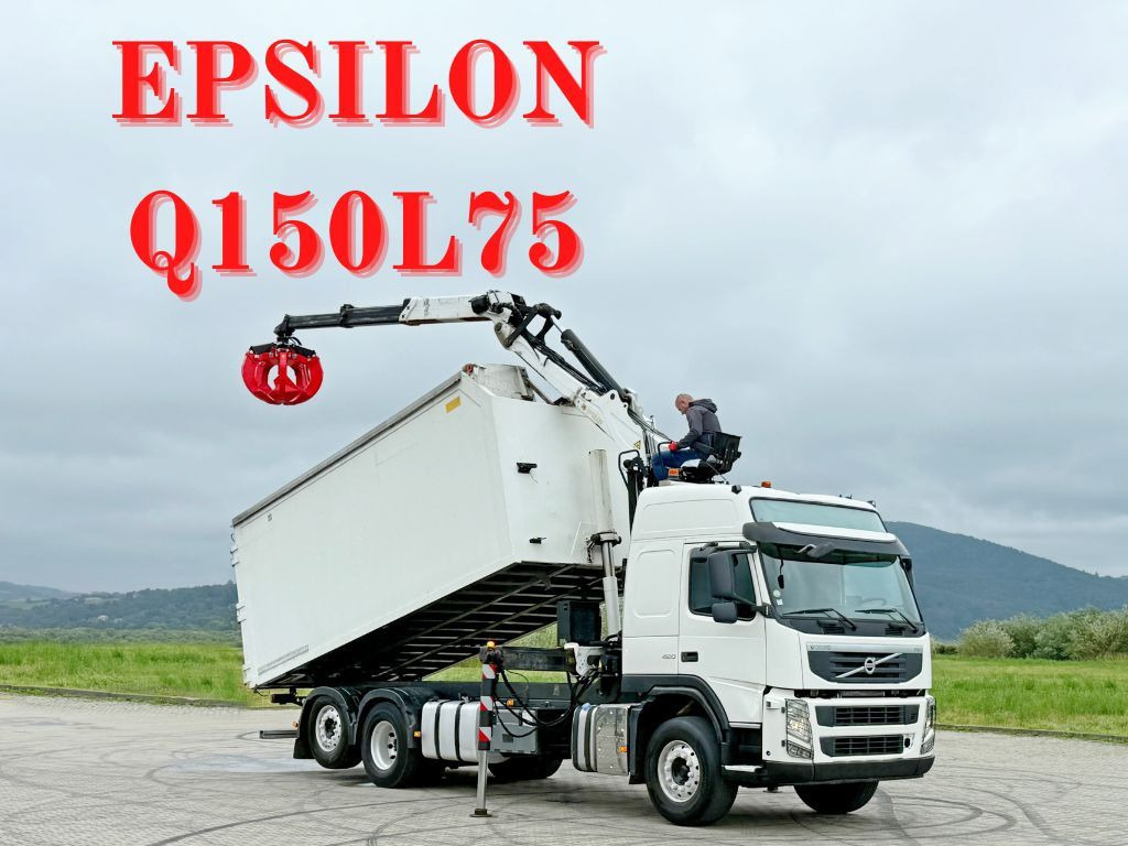 Volvo FM 420 Kipper 6,20 m * EPSILON Q150L75 *TOP - Kravas automašīna pašizgāzējs, Kravas auto ar manipulatoru: foto 1 Volvo FM 420 Kipper 6,20 m * EPSILON Q150L75 *TOP - Kravas automašīna pašizgāzējs, Kravas auto ar manipulatoru: foto 1