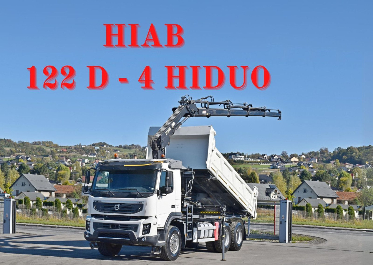 Volvo FMX 410 Kipper 5,20m*HIAB 122 D-4 HIDUO/FUNK*6x4 - Kravas auto ar manipulatoru: foto 1 Volvo FMX 410 Kipper 5,20m*HIAB 122 D-4 HIDUO/FUNK*6x4 - Kravas auto ar manipulatoru: foto 1
