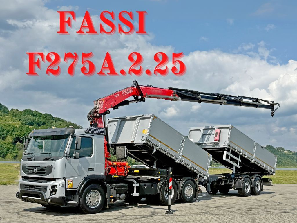 Volvo FMX 420* FASSI F275.2.25 + FUNK + Anhänger / TOP - Kravas automašīna pašizgāzējs, Kravas auto ar manipulatoru: foto 1 Volvo FMX 420* FASSI F275.2.25 + FUNK + Anhänger / TOP - Kravas automašīna pašizgāzējs, Kravas auto ar manipulatoru: foto 1