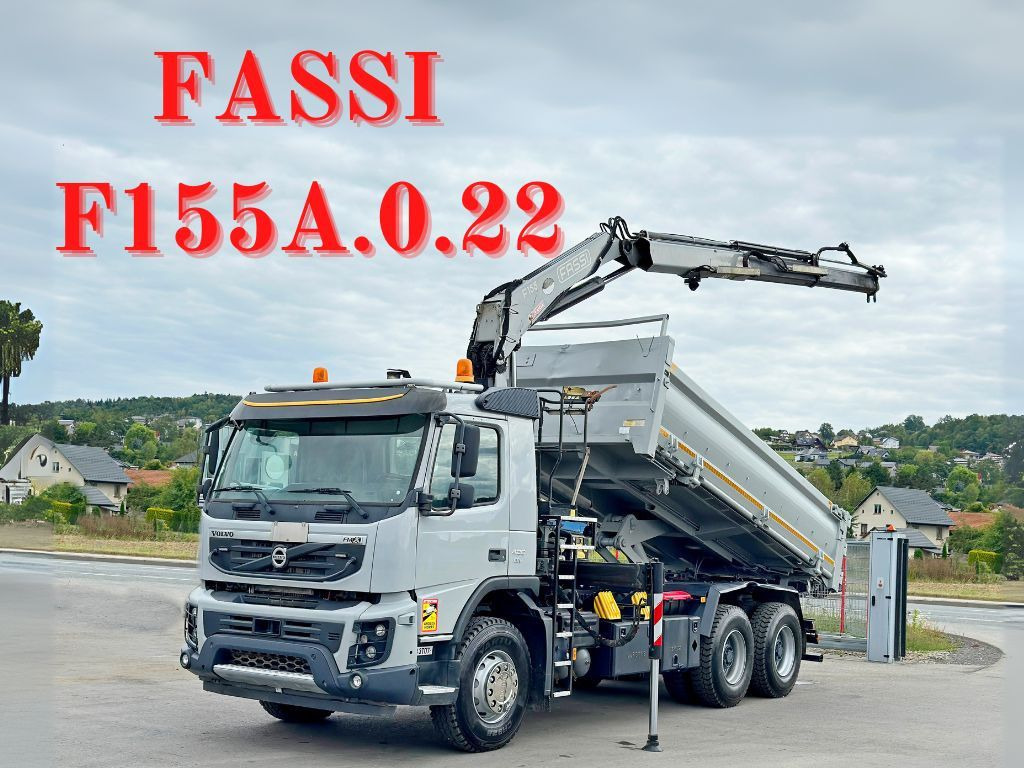 Volvo FMX 420 Kipper 5,10m *FASSI F155A.0.22+FUNK/6x4 - Kravas auto ar manipulatoru: foto 1 Volvo FMX 420 Kipper 5,10m *FASSI F155A.0.22+FUNK/6x4 - Kravas auto ar manipulatoru: foto 1