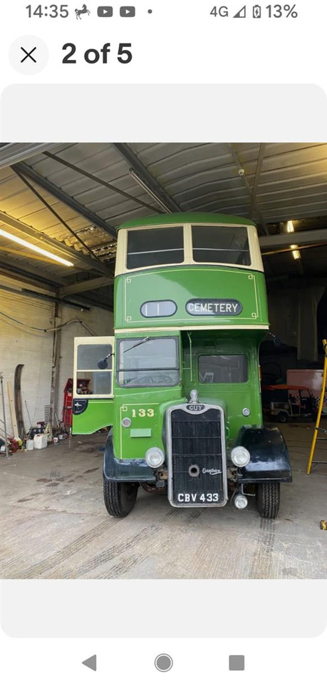 1949 Guy Arab back loader, half cab double decker - Divstāvu autobuss: foto 2 1949 Guy Arab back loader, half cab double decker - Divstāvu autobuss: foto 2