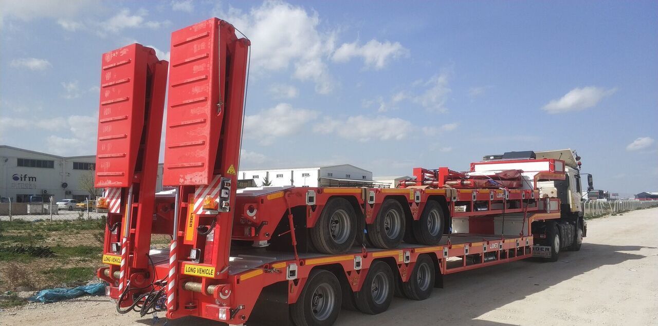Jaunā Puspiekabe zema profila platforma pārvadāšana smagās tehnikas LIDER 2025  READY IN STOCK 50 TONS CAPACITY LOWBED: foto 15