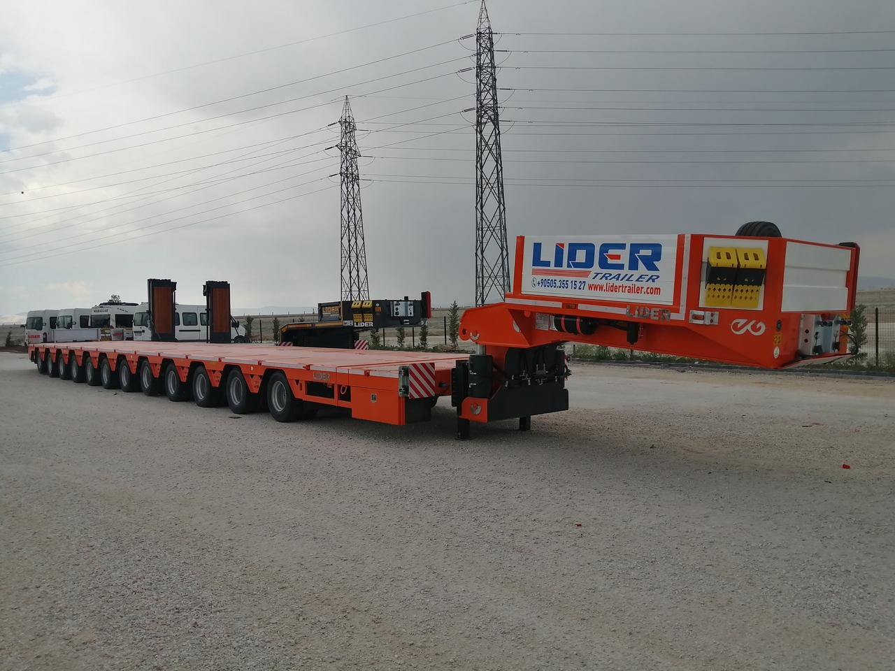 Jaunā Puspiekabe zema profila platforma pārvadāšana smagās tehnikas LIDER LIDER NEW 2025 MODEL Lowbed: foto 12