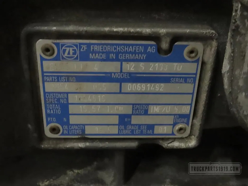 DAF 1854515 Versnellingsbak 12S2133TD - Pārnesumkārba - Kravas automašīna: foto 3 DAF 1854515 Versnellingsbak 12S2133TD - Pārnesumkārba - Kravas automašīna: foto 3
