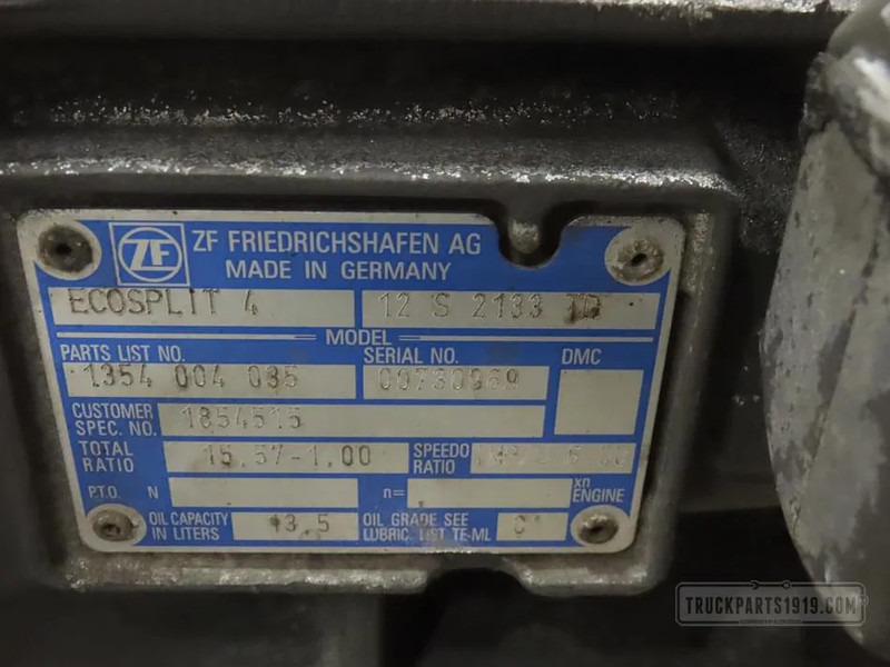 DAF 1854515 Versnellingsbak 12S2133TD - Pārnesumkārba - Kravas automašīna: foto 3 DAF 1854515 Versnellingsbak 12S2133TD - Pārnesumkārba - Kravas automašīna: foto 3