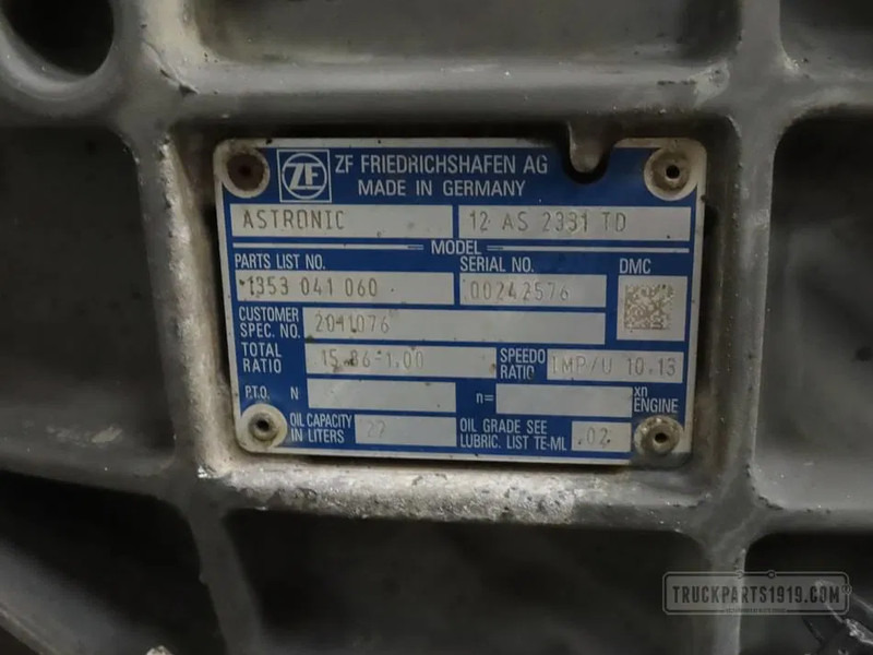 DAF 2011076 Versnellingsbak 12AS2331TD+IT3 - Pārnesumkārba - Kravas automašīna: foto 3 DAF 2011076 Versnellingsbak 12AS2331TD+IT3 - Pārnesumkārba - Kravas automašīna: foto 3