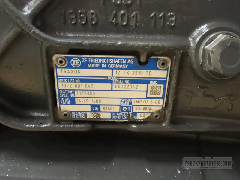 DAF 2021008 Traxon v-bak 12TX2210TD - Pārnesumkārba - Kravas automašīna: foto 3 DAF 2021008 Traxon v-bak 12TX2210TD - Pārnesumkārba - Kravas automašīna: foto 3