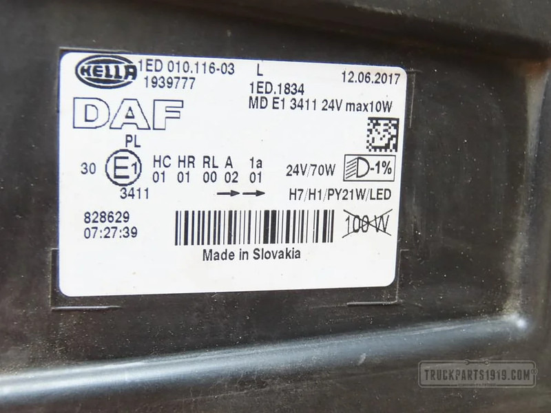 DAF Lighting Koplamp Li. DAF XF 106 - Tuvās gaismas - Kravas automašīna: foto 3 DAF Lighting Koplamp Li. DAF XF 106 - Tuvās gaismas - Kravas automašīna: foto 3