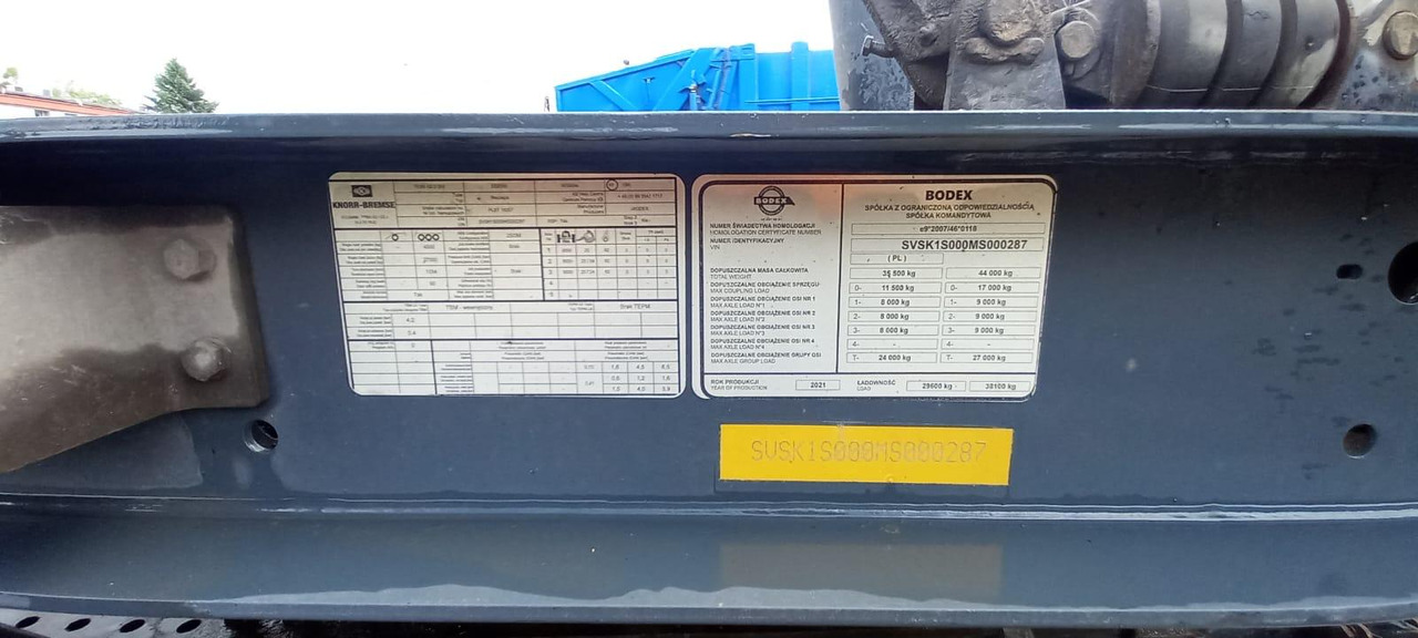 Naczepa wywrotka BODEX - Puspiekabe pašizgāzējs: foto 5 Naczepa wywrotka BODEX - Puspiekabe pašizgāzējs: foto 5