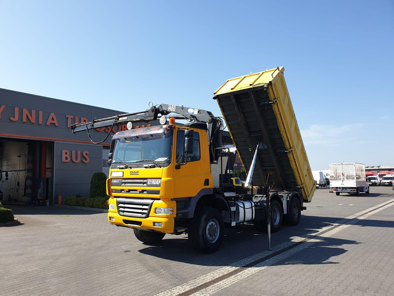 DAF CF GINAF X3335 S 6x6 DUMP TRUCK+HDS ATLAS 1460 HYDROBORD - Kravas automašīna pašizgāzējs, Kravas auto ar manipulatoru: foto 1 DAF CF GINAF X3335 S 6x6 DUMP TRUCK+HDS ATLAS 1460 HYDROBORD - Kravas automašīna pašizgāzējs, Kravas auto ar manipulatoru: foto 1