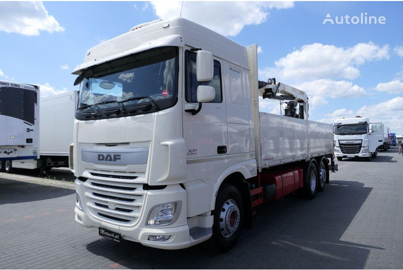 DAF XF 460 - Bortu kravas automašīna/ Platforma, Kravas auto ar manipulatoru: foto 1 DAF XF 460 - Bortu kravas automašīna/ Platforma, Kravas auto ar manipulatoru: foto 1