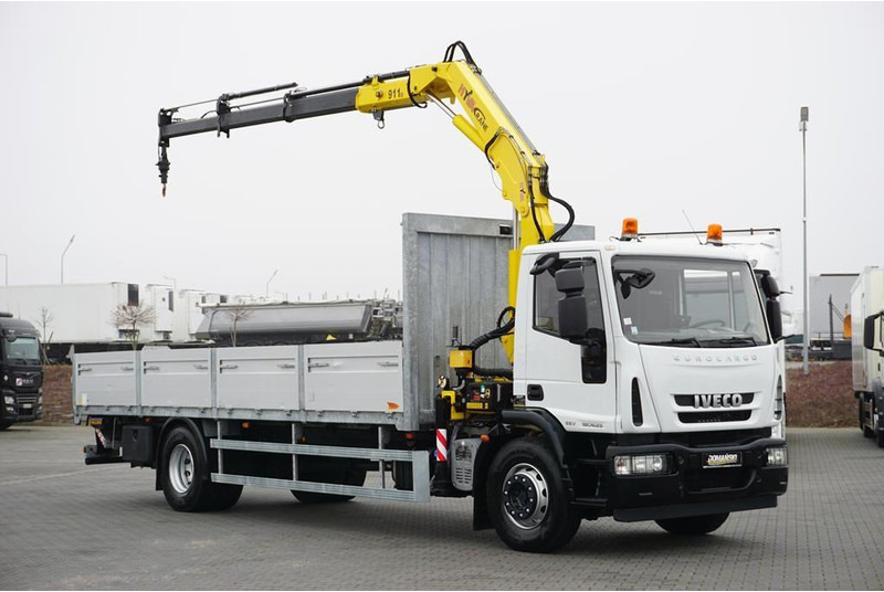 Iveco EUROCARGO / 180E25 / SKRZYNIOWY + HDS + WINDA / HYVA 911 / ROTAT - Bortu kravas automašīna/ Platforma, Kravas auto ar manipulatoru: foto 1 Iveco EUROCARGO / 180E25 / SKRZYNIOWY + HDS + WINDA / HYVA 911 / ROTAT - Bortu kravas automašīna/ Platforma, Kravas auto ar manipulatoru: foto 1