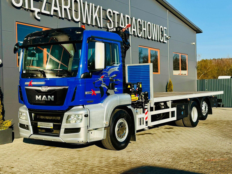 MAN MAN TGS 26.360 // E6 // 6x2 // platforma laweta 7,2m z HDs HMF 1 - Bortu kravas automašīna/ Platforma, Kravas auto ar manipulatoru: foto 1 MAN MAN TGS 26.360 // E6 // 6x2 // platforma laweta 7,2m z HDs HMF 1 - Bortu kravas automašīna/ Platforma, Kravas auto ar manipulatoru: foto 1