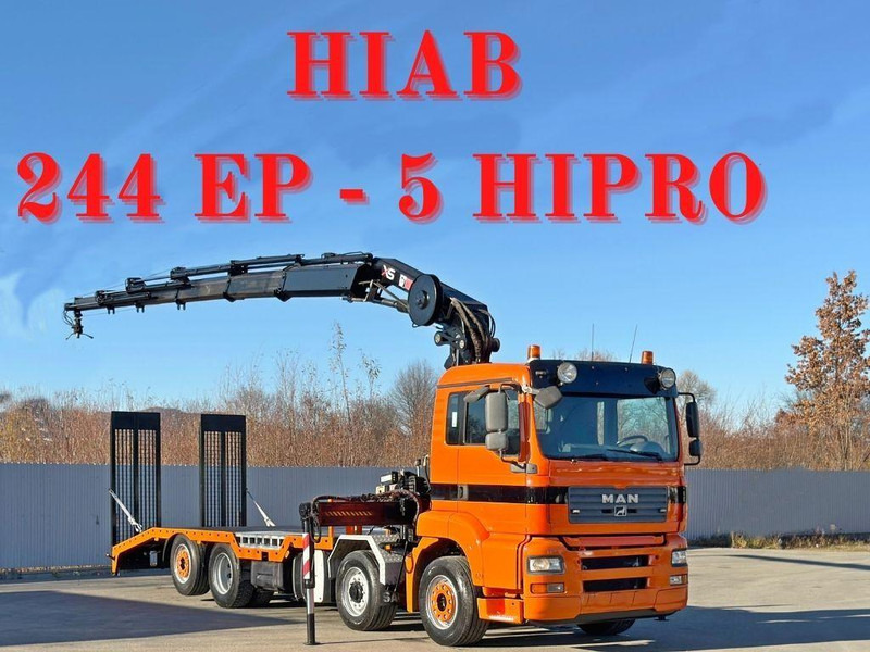 MAN TGA 35.480 / HIAB 244 EP - 5 HIPRO - Bortu kravas automašīna/ Platforma, Kravas auto ar manipulatoru: foto 1 MAN TGA 35.480 / HIAB 244 EP - 5 HIPRO - Bortu kravas automašīna/ Platforma, Kravas auto ar manipulatoru: foto 1