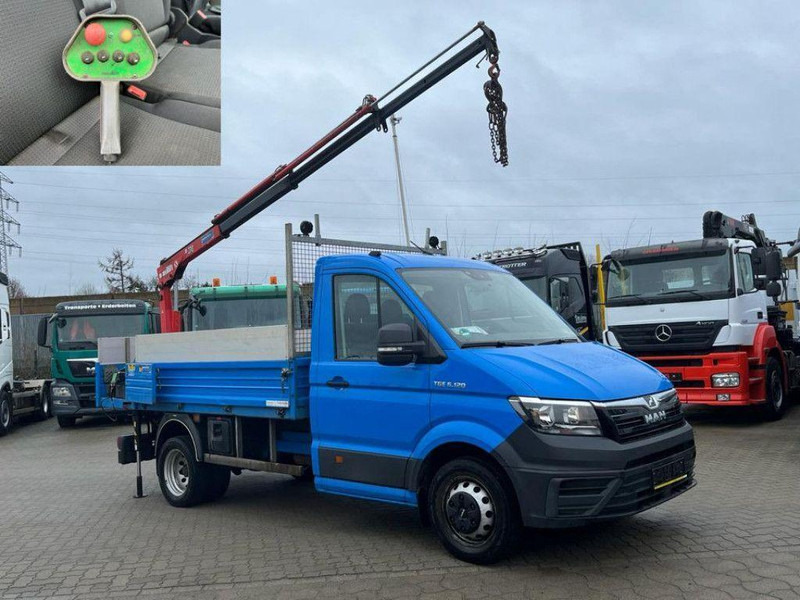 MAN TGE 6.120 Flatbed + Crane Maxilift ML 270 L.3H - Bortu kravas automašīna/ Platforma, Kravas auto ar manipulatoru: foto 4 MAN TGE 6.120 Flatbed + Crane Maxilift ML 270 L.3H - Bortu kravas automašīna/ Platforma, Kravas auto ar manipulatoru: foto 4