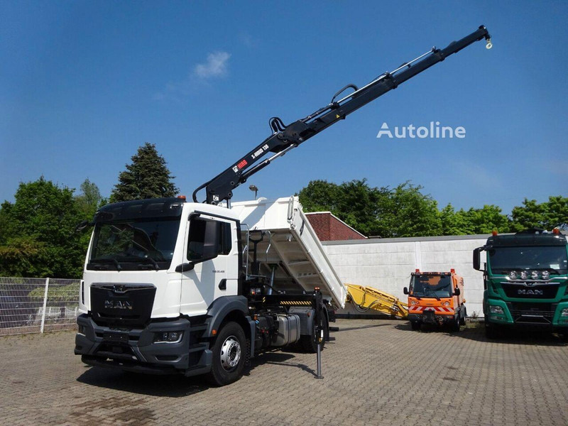MAN TGS 22.400 - 3 way tipper + crane - Kravas automašīna pašizgāzējs, Kravas auto ar manipulatoru: foto 1 MAN TGS 22.400 - 3 way tipper + crane - Kravas automašīna pašizgāzējs, Kravas auto ar manipulatoru: foto 1