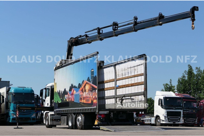 MAN TGS 22.440 - Curtain side+crane 6x2 - Kravas automašīna ar tentu: foto 4 MAN TGS 22.440 - Curtain side+crane 6x2 - Kravas automašīna ar tentu: foto 4