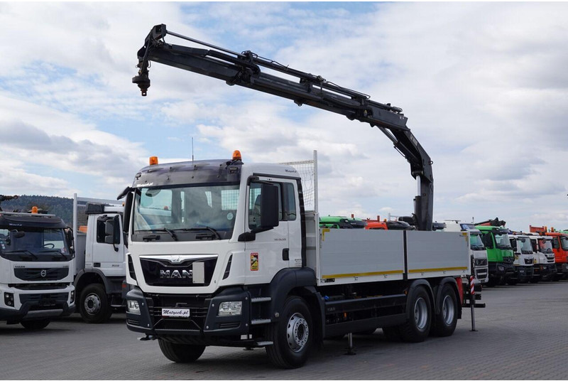 MAN TGS 26.320 / 6X4 / SKRZYNIOWY 6.5 M + HDS HIAB 188 BS-3 / MAX UD - Bortu kravas automašīna/ Platforma, Kravas auto ar manipulatoru: foto 1 MAN TGS 26.320 / 6X4 / SKRZYNIOWY 6.5 M + HDS HIAB 188 BS-3 / MAX UD - Bortu kravas automašīna/ Platforma, Kravas auto ar manipulatoru: foto 1