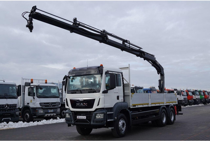 MAN TGS 26.400 / 6x4 / SKRZYNIOWY - 6,5M / HDS HIAB 188 4xwysów 13 M - Bortu kravas automašīna/ Platforma, Kravas auto ar manipulatoru: foto 1 MAN TGS 26.400 / 6x4 / SKRZYNIOWY - 6,5M / HDS HIAB 188 4xwysów 13 M - Bortu kravas automašīna/ Platforma, Kravas auto ar manipulatoru: foto 1