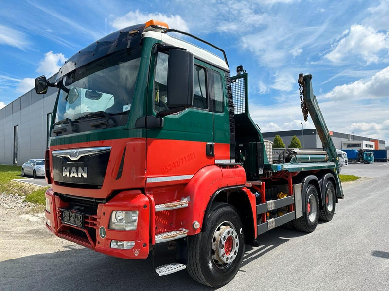 MAN TGS 26.400 - Meiller AK 16 MT Absetzkipper - Būvgružu konteineru vedējs: foto 1 MAN TGS 26.400 - Meiller AK 16 MT Absetzkipper - Būvgružu konteineru vedējs: foto 1