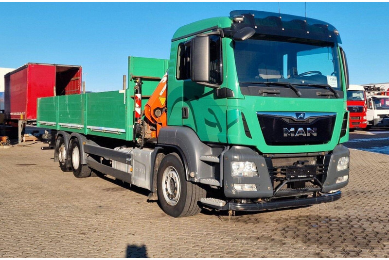 MAN TGS 26.460 6X2 Flatbed + Crane Atlas 172.3E-A4 + RC - Bortu kravas automašīna/ Platforma, Kravas auto ar manipulatoru: foto 1 MAN TGS 26.460 6X2 Flatbed + Crane Atlas 172.3E-A4 + RC - Bortu kravas automašīna/ Platforma, Kravas auto ar manipulatoru: foto 1