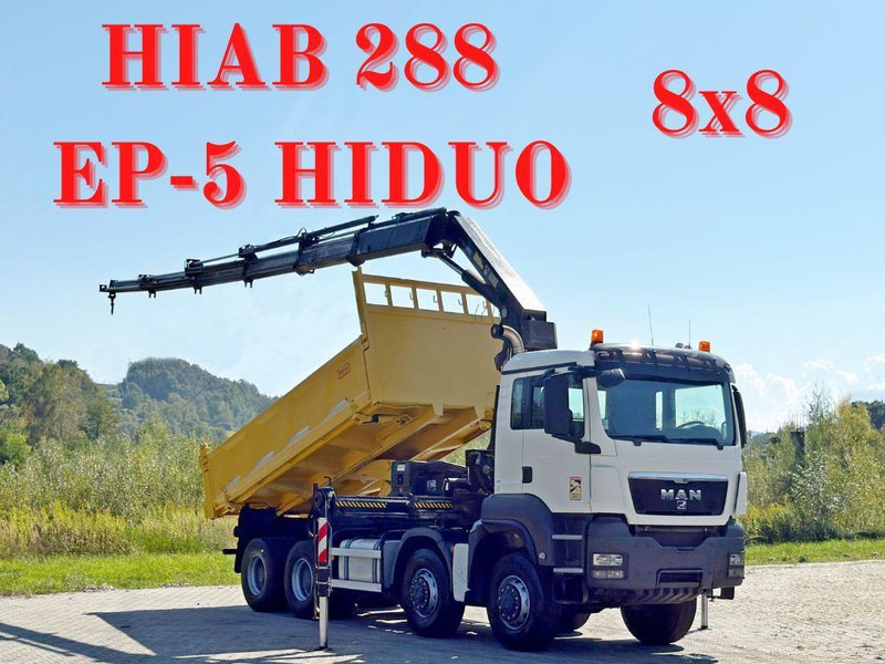 MAN TGS 32.510 * HIAB 288 EP - 5HIDUO/ FUNK * 8x8 - Kravas automašīna pašizgāzējs, Kravas auto ar manipulatoru: foto 1 MAN TGS 32.510 * HIAB 288 EP - 5HIDUO/ FUNK * 8x8 - Kravas automašīna pašizgāzējs, Kravas auto ar manipulatoru: foto 1